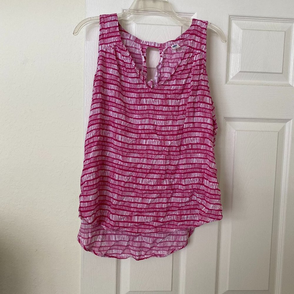 Pink and White Summer Blouse